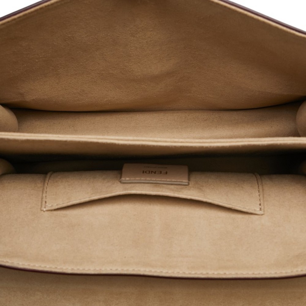 FENDI Beige Leather Canai Chain Handbag Shoulder Bag 8BT283 - Picture 7 of 12